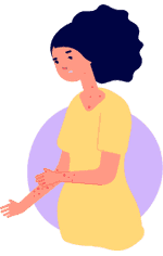 Animated image of a pregnant lady
