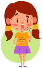 Animated image of a child coughing