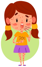 Animated image of a child coughing